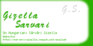 gizella sarvari business card